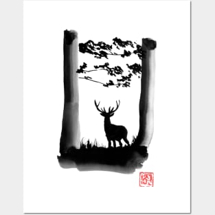 deer in the forest Posters and Art